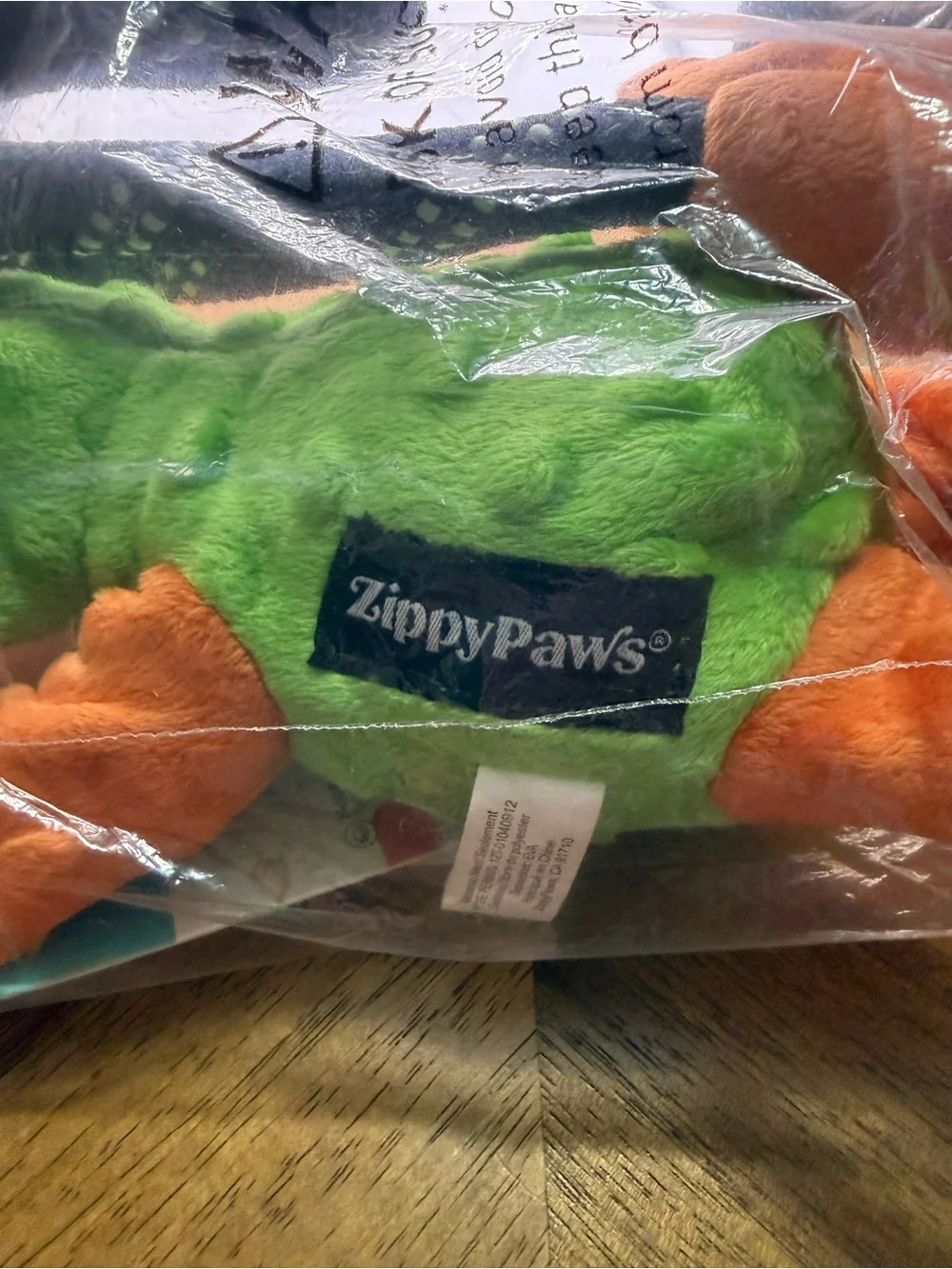 Zippy Paws RopeTugz Green Squeaker Dog Toy (Tree Frog) NWT